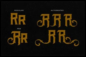 黑面纱风格的字体 The Black Veil