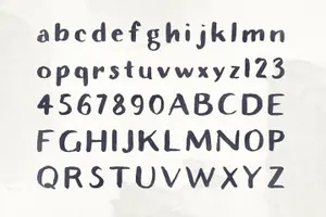 手绘笔刷字体 30个水彩背景纹理素材 Rivina Brush