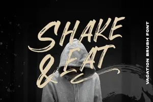 惊人惊叹的毛笔笔刷英文字体 Vacation Brush