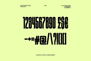 超野蛮注意创意英文装饰字体 Ultra Brutalism Display Font