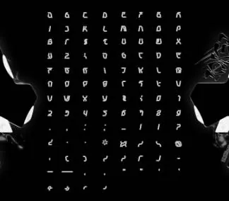 新潮流酸性艺术几何抽象英文装饰字体 FORGE - Tension