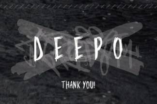 创意涂鸦手写英文字体Deepo Font