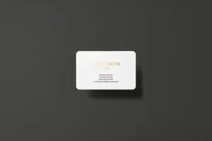 8.5×5.5 圆角高端商业名片设计样机下载