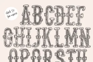 25复古个性字体 Headline serif original font