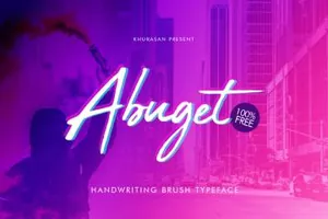 一款艺术手写英文字体Abuget Script Free Demo 精选字体