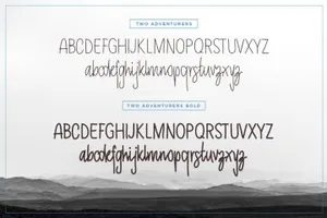 手写设计字体下载 Two Adventurers Font