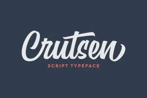 圆滑的手写字体 Crutsen