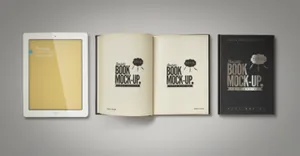 书籍展示模型贴图样机eBook Mock-Up Set 2 / Soft  Hard Cover Edition