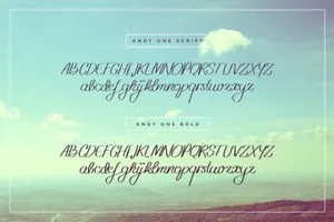 手写设计字体 Andy One Font