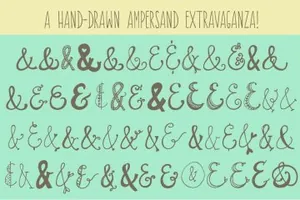 字体符号设计 Quirky Sands - An Ampersand Font