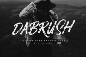 一款手写笔刷英文字体Dabrush Free Demo Typeface 精选字