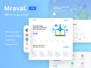 多用途响应式主题HTML模板 Mraval Multipur