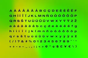 现代简约荧光灯无衬线英文字体 KAZER STUDIO - FLURO Typeface