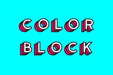 有厚度的彩色字体 Color Block – Colored Font