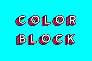 有厚度的彩色字体 Color Block – Colored Font