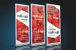 Roll-Up Mockup Bundle 易拉宝海报贴图展示psd模版 样机模