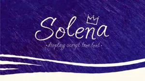 手绘俏皮可爱英文字体Solena Script 精选字体