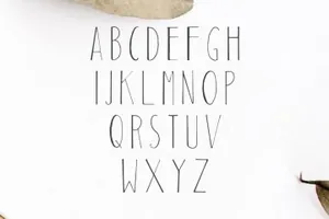 字体设计插画素材 Habel Handmade Duo Font