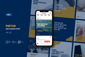 时尚高端简约Instagram社交媒体keynote幻灯片演示格式多功能营销海报