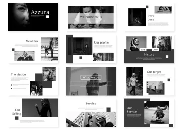 时尚感觉的黑白高端ppt模板下载