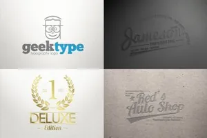 烫印LOGO样机模板 Logo Mock-ups