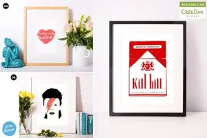 色彩活跃的相框样机模型 Photo frame mockup collection