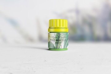 哑光塑料药瓶包装设计matte-plastic-pill-bottle