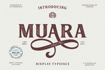 粗糙纹理的字体 MUARA ROUGH