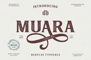 粗糙纹理的字体 MUARA ROUGH