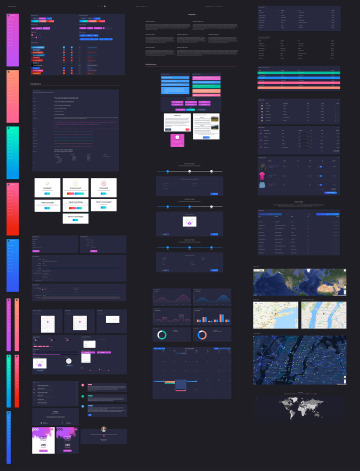 漂亮的Admin Dashboard后台管理素材 Black