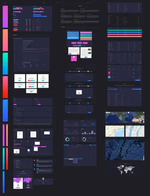 漂亮的Admin Dashboard后台管理素材 Black