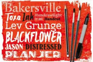 创意肌理字体设计 TFF Grunge Bundle