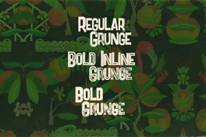 菠萝元素样式字体 Pineapple – 6 Funny Style Fonts