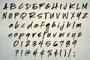 大气流畅的墨水手绘字体 Saboteur a smoothed ink