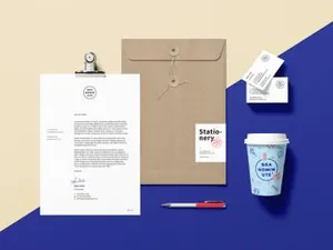 简约风格VI提案PSD贴图模板Branding / Identity MockU
