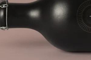 黑色酒瓶产品包装贴图样机PSD模版 Dark Psd Liquor Bottle Mockup Vol2