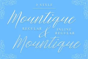 疯狂手绘字体 Mountique Typeface