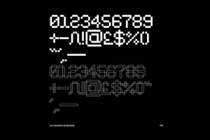 未来派酸性机能风科技像素风抽象英文装饰字体 Sudo Display Font