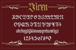 哥特字体 Siren