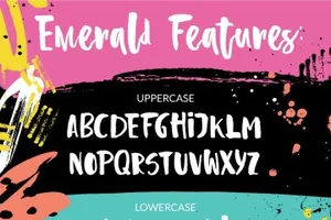 81有趣的笔刷字体 Emerald – playful brush font