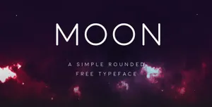 一款圆形无衬线英文字体Moon free font 精选字体