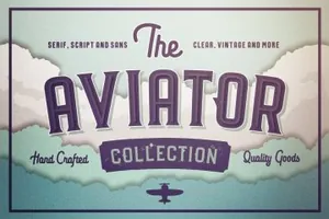 飞行员字体集 The Aviator Font Collection