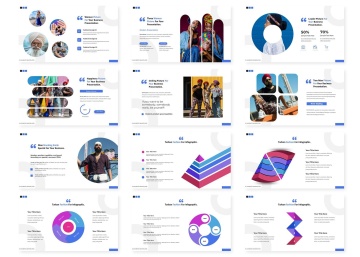 时尚多彩简单风格的ppt模板下载