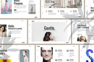 优雅极简的演示文稿ppt模板 Gentle PowerPoint Template
