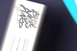 名片场景贴图样机品牌提案模版 Falling Psd Business Card Mockup 3