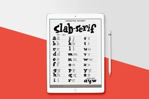 手写图层样式字体 Slab-Serif Lettering