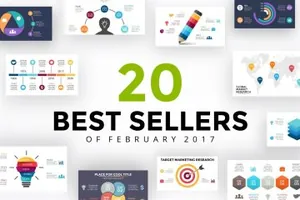 信息数据统计分析幻灯片模板 Slides in February