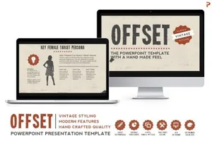 怀旧ppt模板 Offset Powerpoint Template