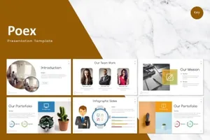 高端清新简约多用途高品质商务商业质感幻灯片poex-keynote