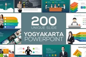 瑜伽ppt模板 Yogyakarta Powerpoint